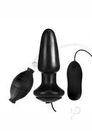 Lux Fetish Latex Inflatable Vibrating Butt Plug With Wired...