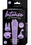 Intense Clit Teaser Kit Mini Vibrator With Silicone Attachments - Purple